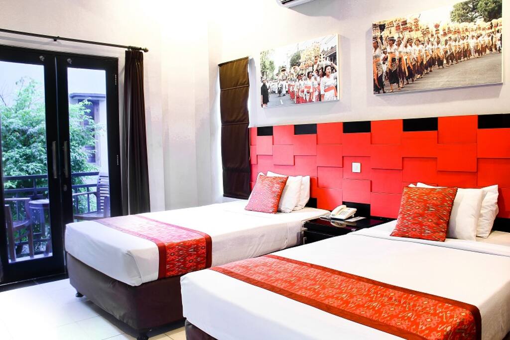 Twin beds room