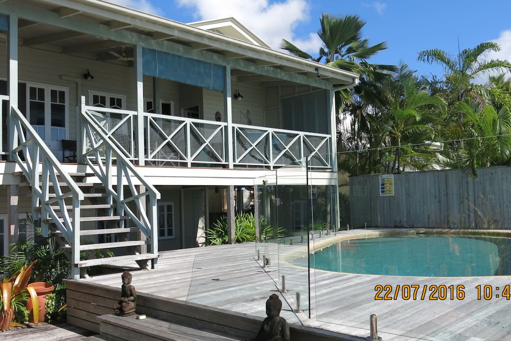 Rear of house with pool & ocean