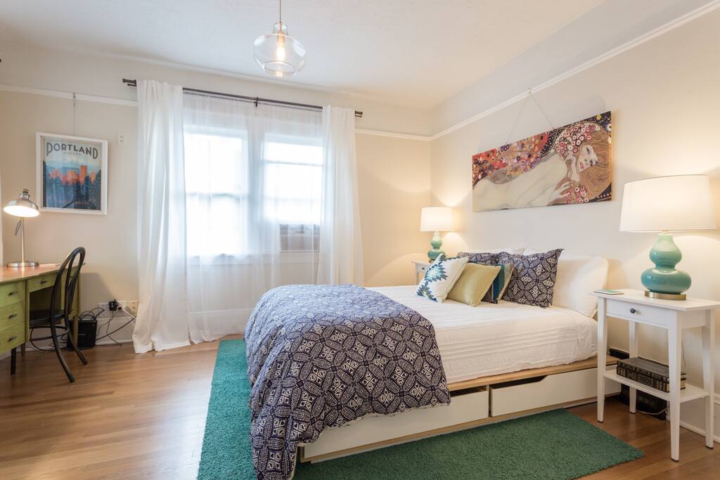 It's a perfect room to rest well and rejuvenate in while you're in Portland.