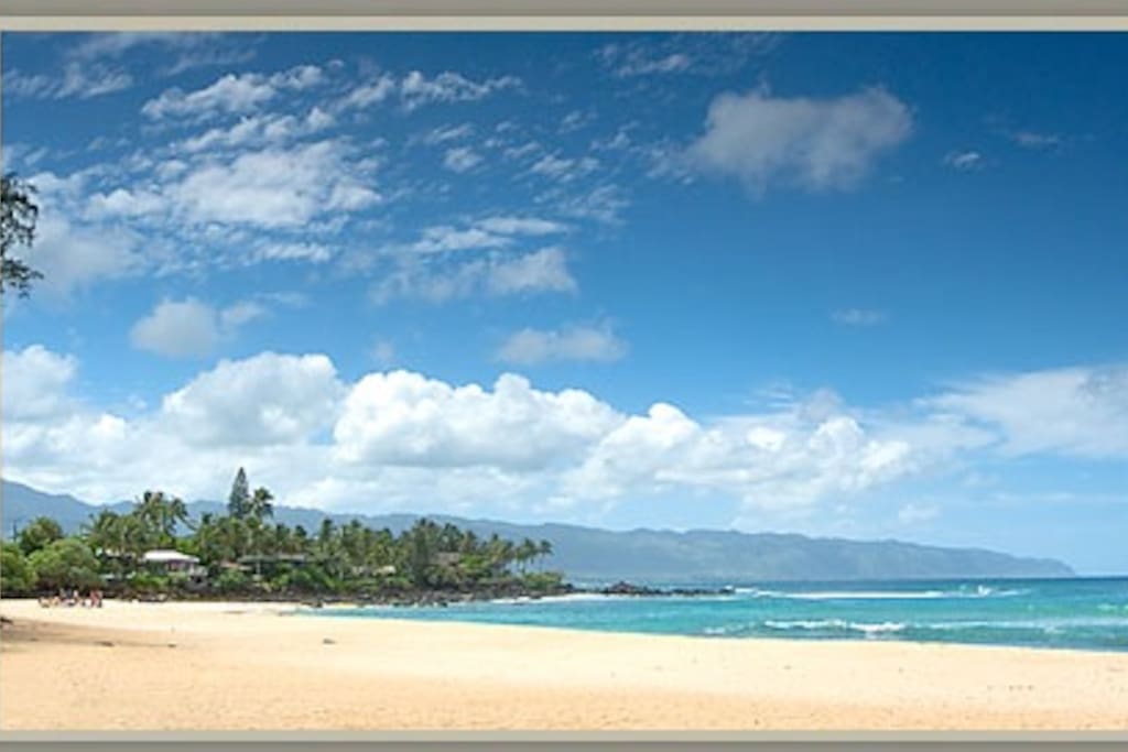 across the street from this beach
