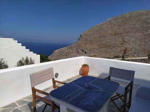 Traditional newly built house with big terrace