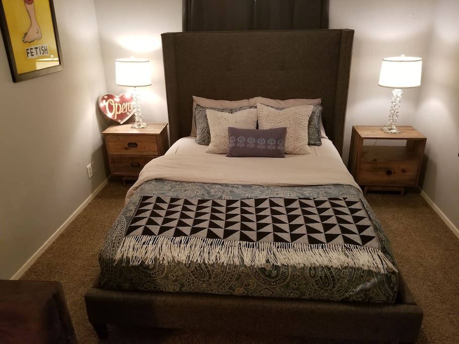 Queen size platform bed from Four Hands.