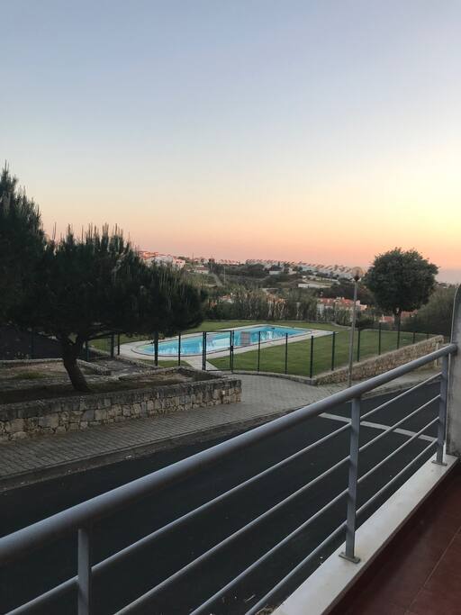 Vista da piscina do terraço