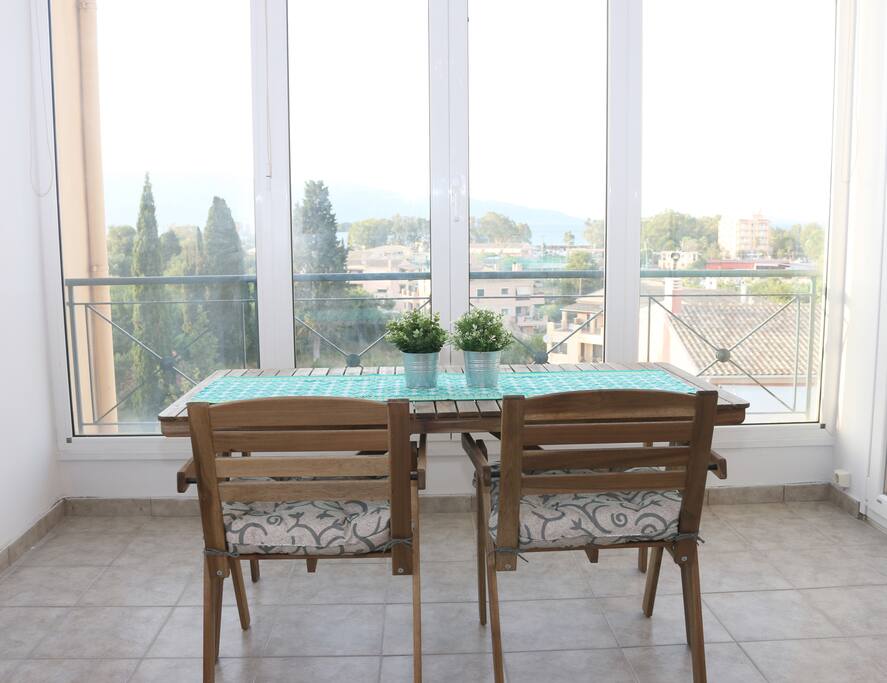 The view from the living room