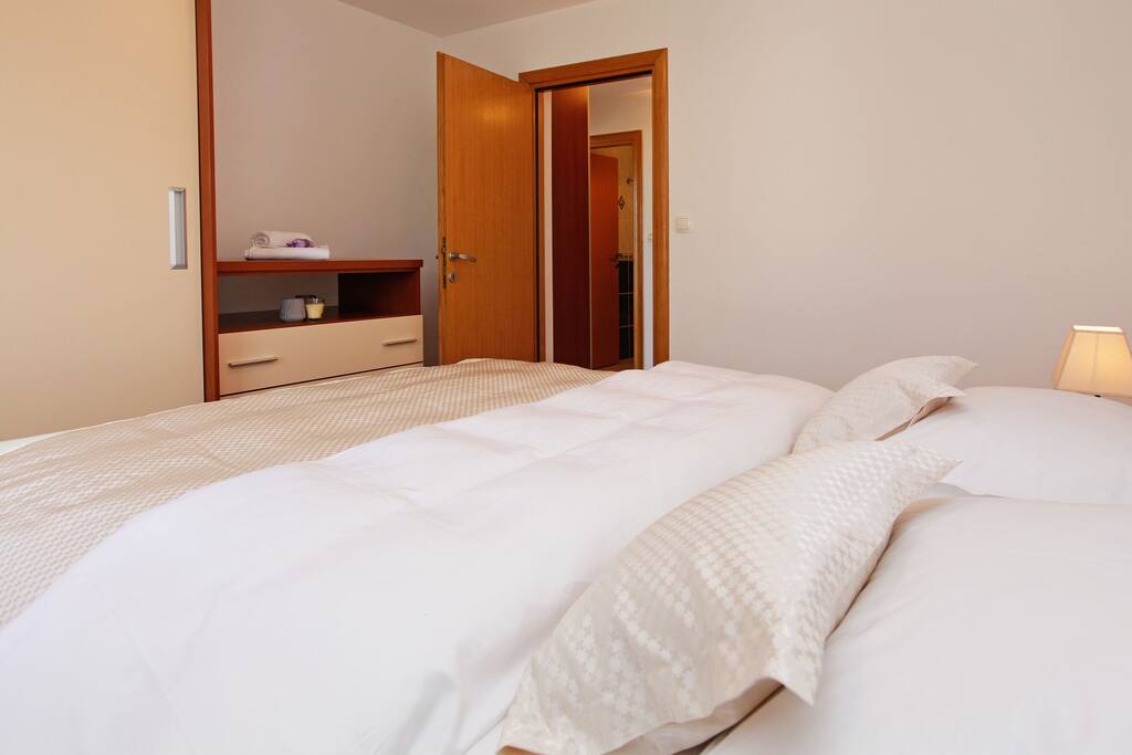 master bedroom with double bed