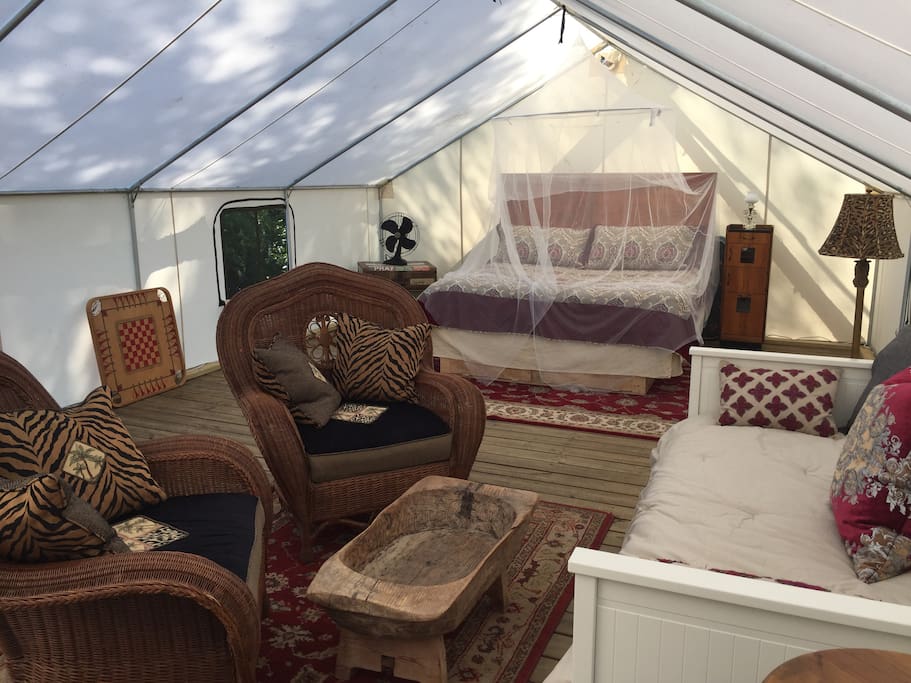 500 Square Feet of space inside the Luxury Tent