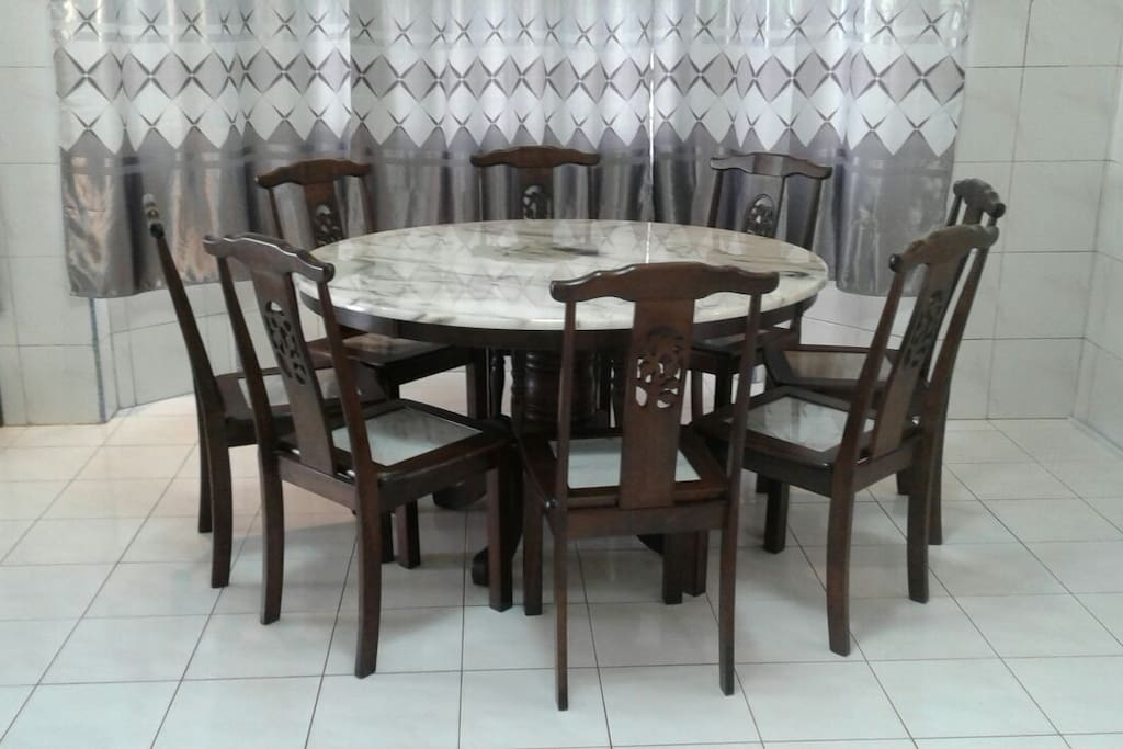Dining Hall with 8 seaters dining table .