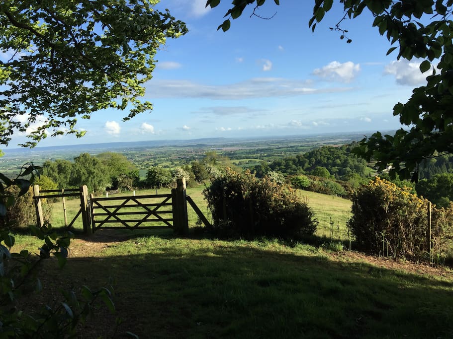 From the top of the hill - view to River Severn and Cotswolds