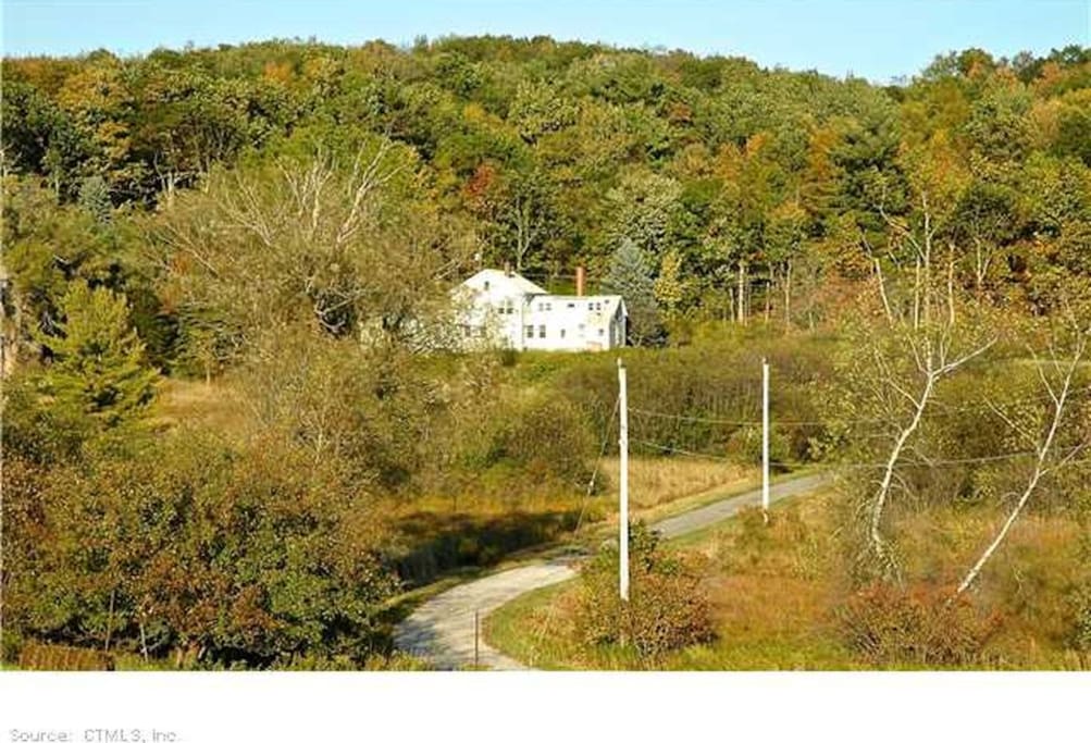 This is a view of the back of my home from a dirt road.