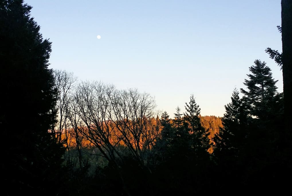 Sunset view from the Porch