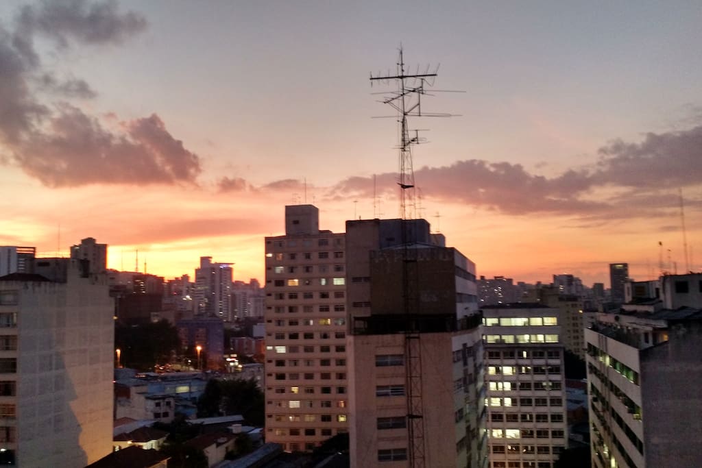 Vista da varanda no 14º andar