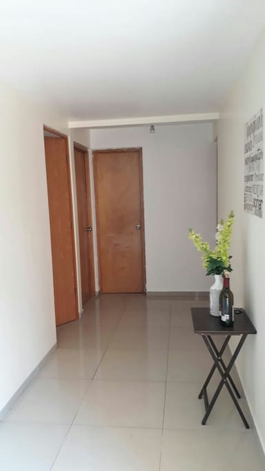 Pasillo de acceso a las habitaciones