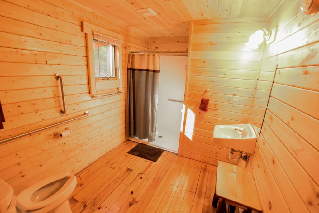 Downstairs Handicap Accessible Bathroom.