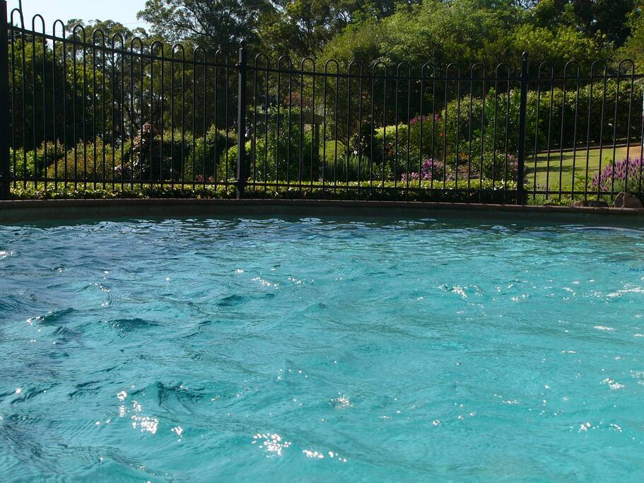 Cool off in the salt water pool