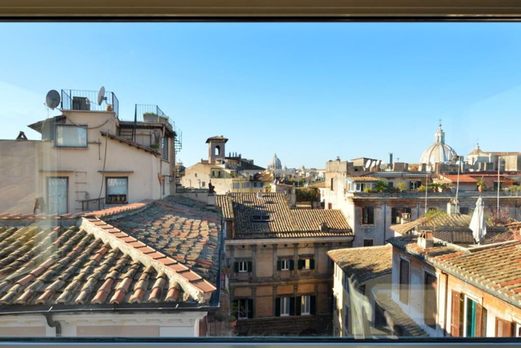 The view of the Roman rooftops