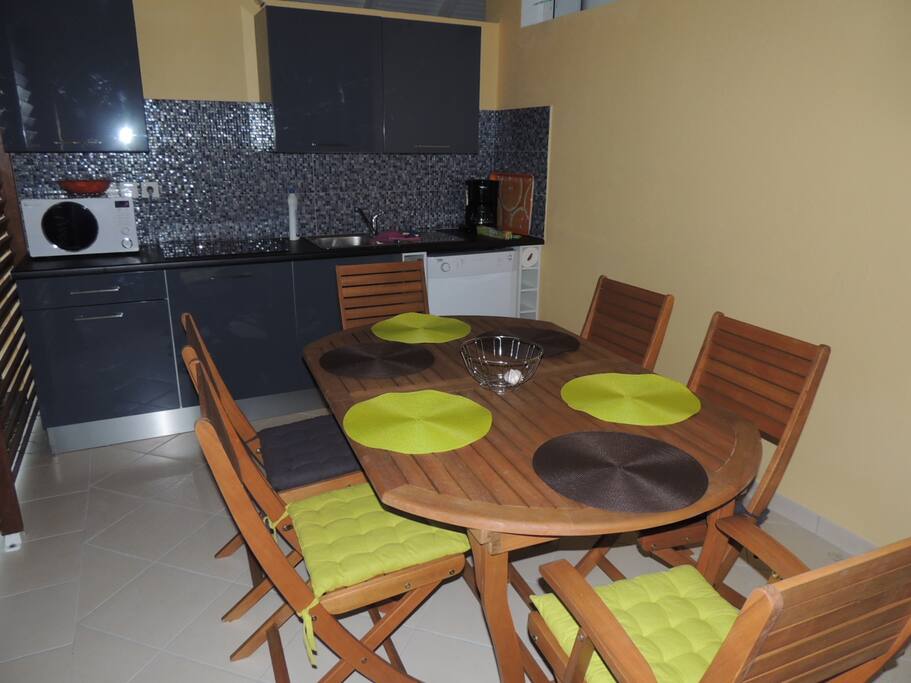 la cuisine sur la terrasse