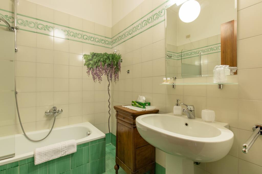 the bathroom