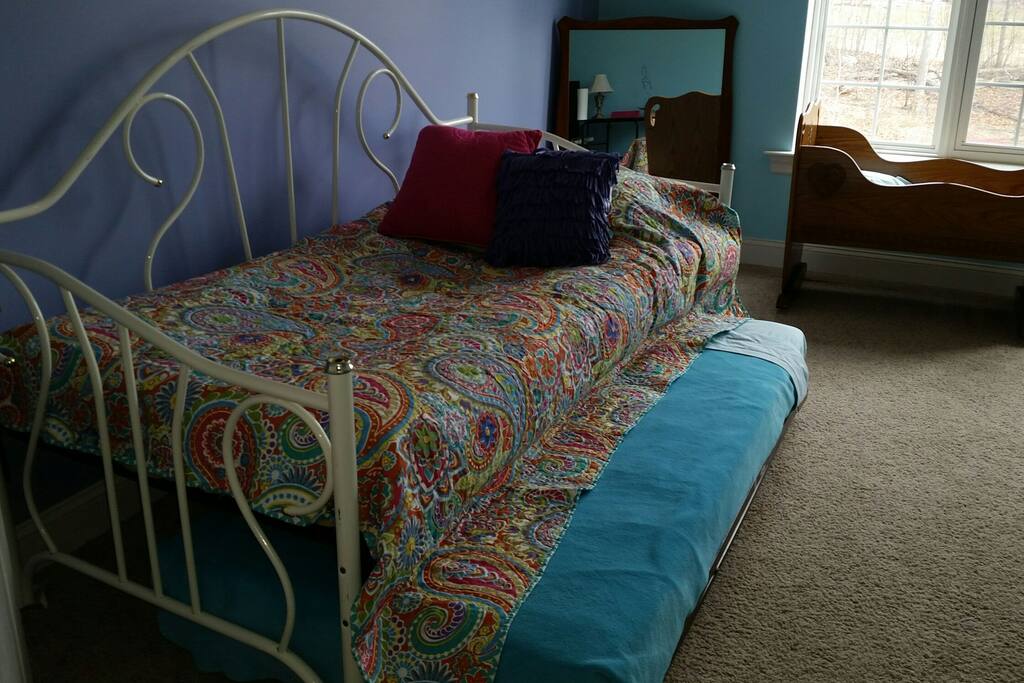 This is a great family room, or book one of our other rooms and put the teens in here
