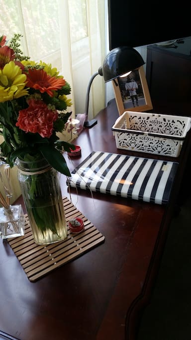 Writing desk in the Living Room.