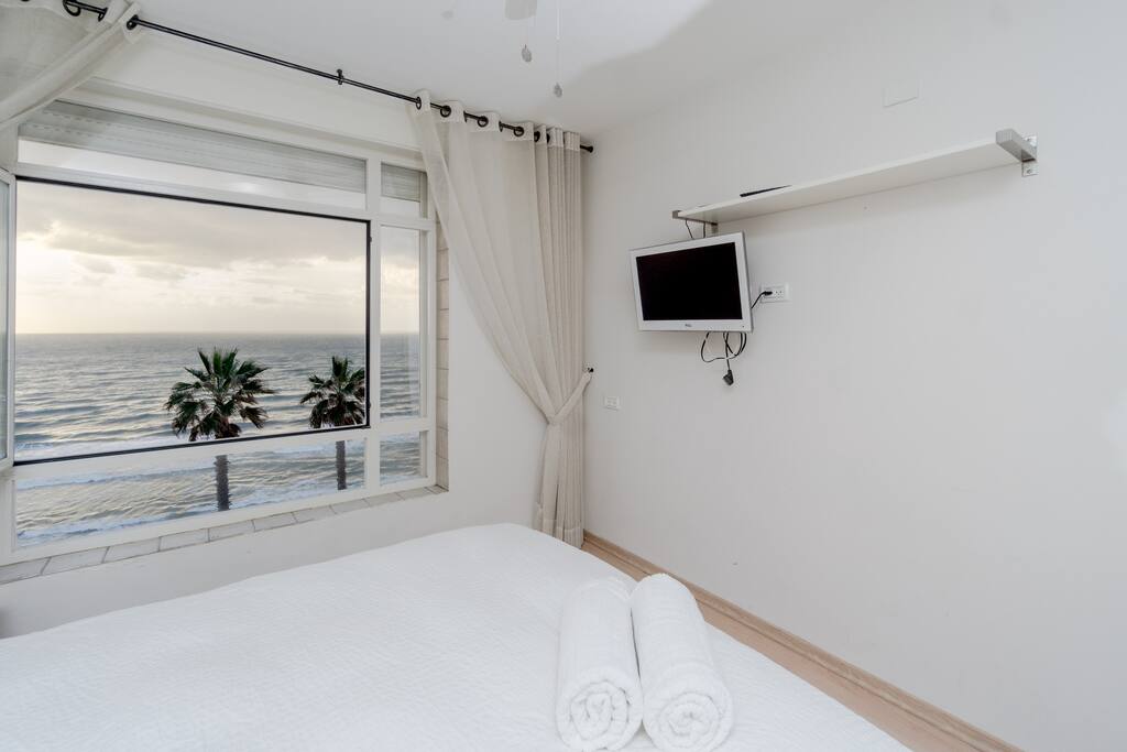 Cable TV and this awesome view from your bed.
