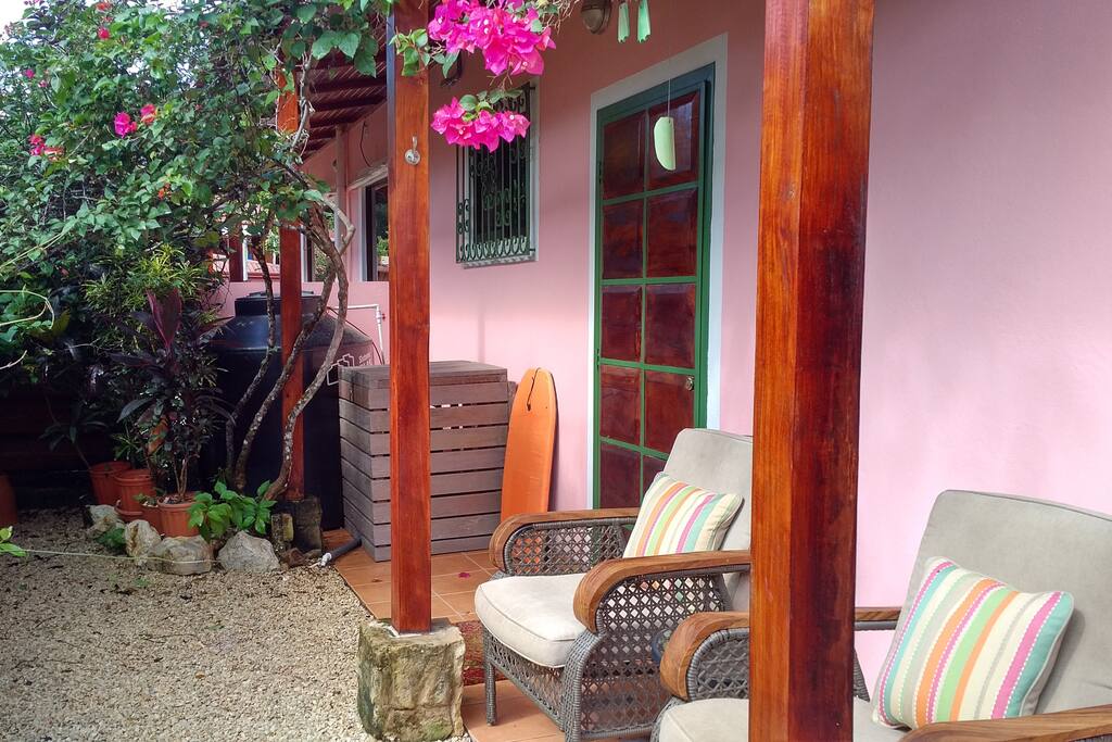 outdoor sitting area and cozy garden