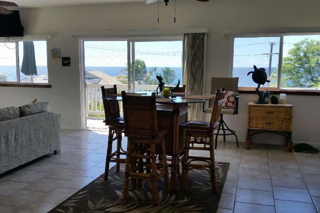 Living area/dining room. Plus amazing views without having to walk outside!