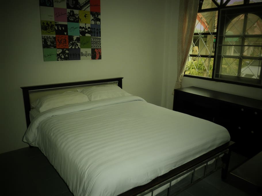 Bedroom with aircon and Flat screen T.V