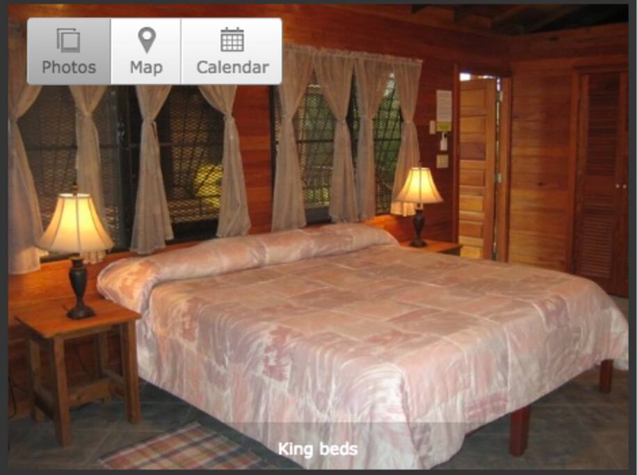 King beds in each cabana