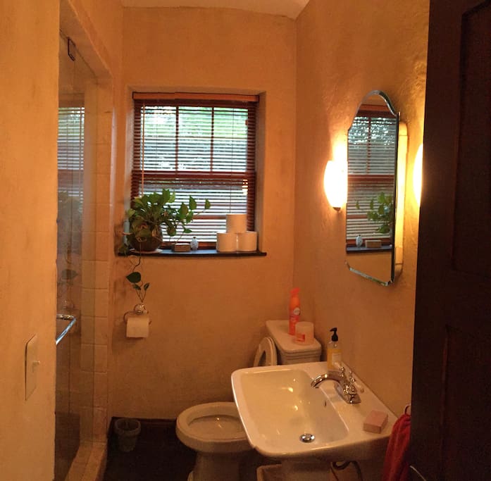 Private en-suite bathroom with large shower