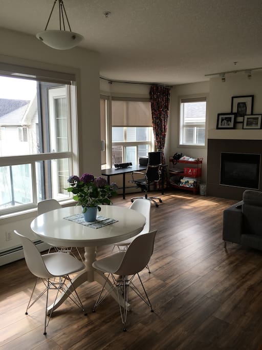 Main living and dining space.