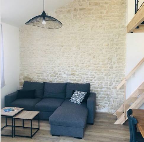 Appartement moderne, jardinet, proche centre-ville