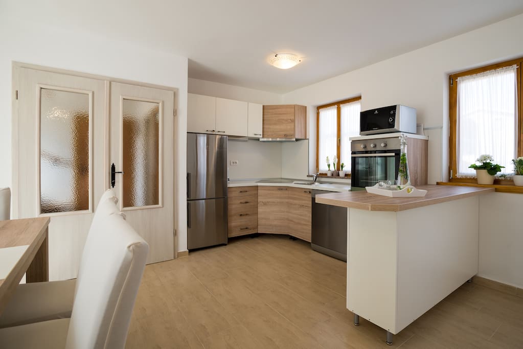 kitchen is hand made like everything in the house what is from wood