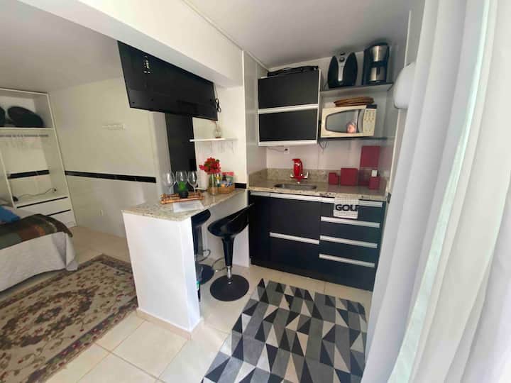 Studio with a/c 500 meters outside the center and beaches.