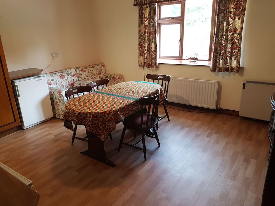 The spacious kitchen