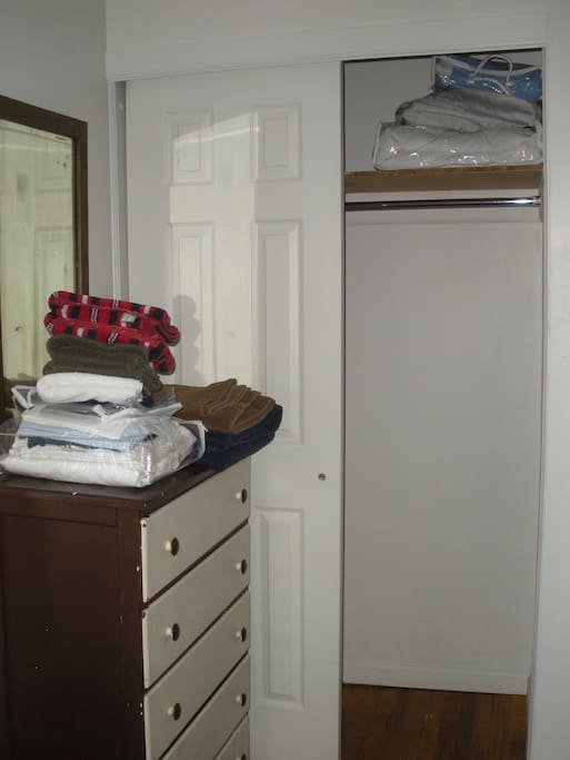 Linens and closet