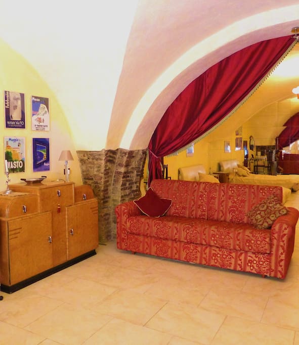 lounge area with double sprung sofa-bed