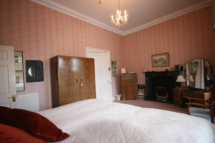 The Balcony Bedroom with Art Deco furniture suite. This room can be set up as a king size bed or 2 large single beds.