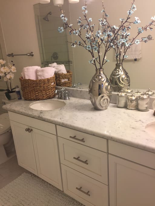 Private master bathroom