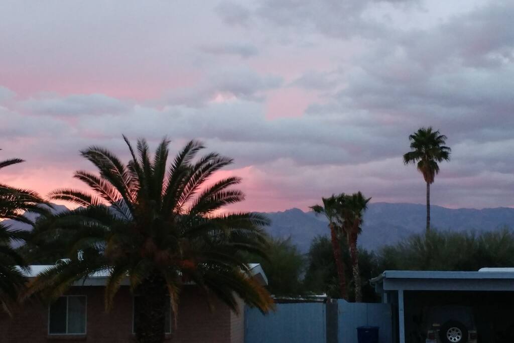 View North to the mountains.
