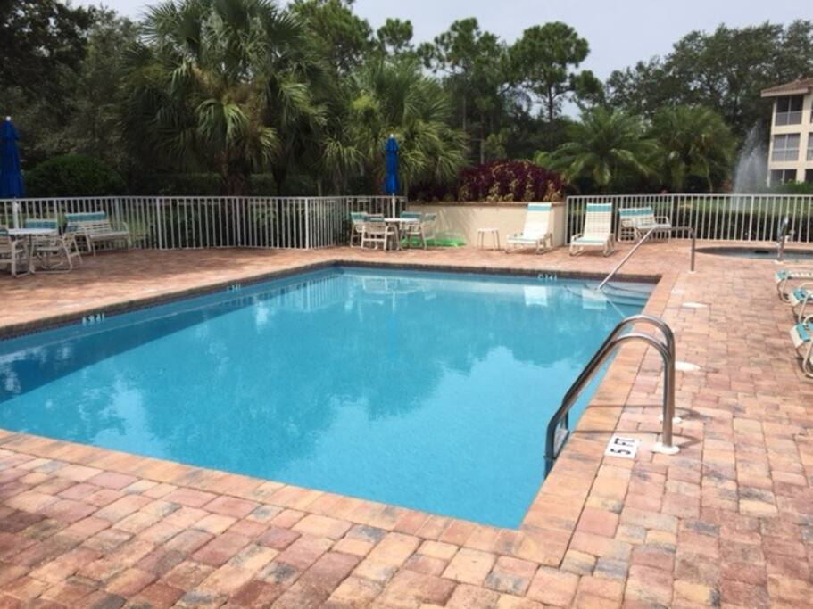 Pool just outside the building.