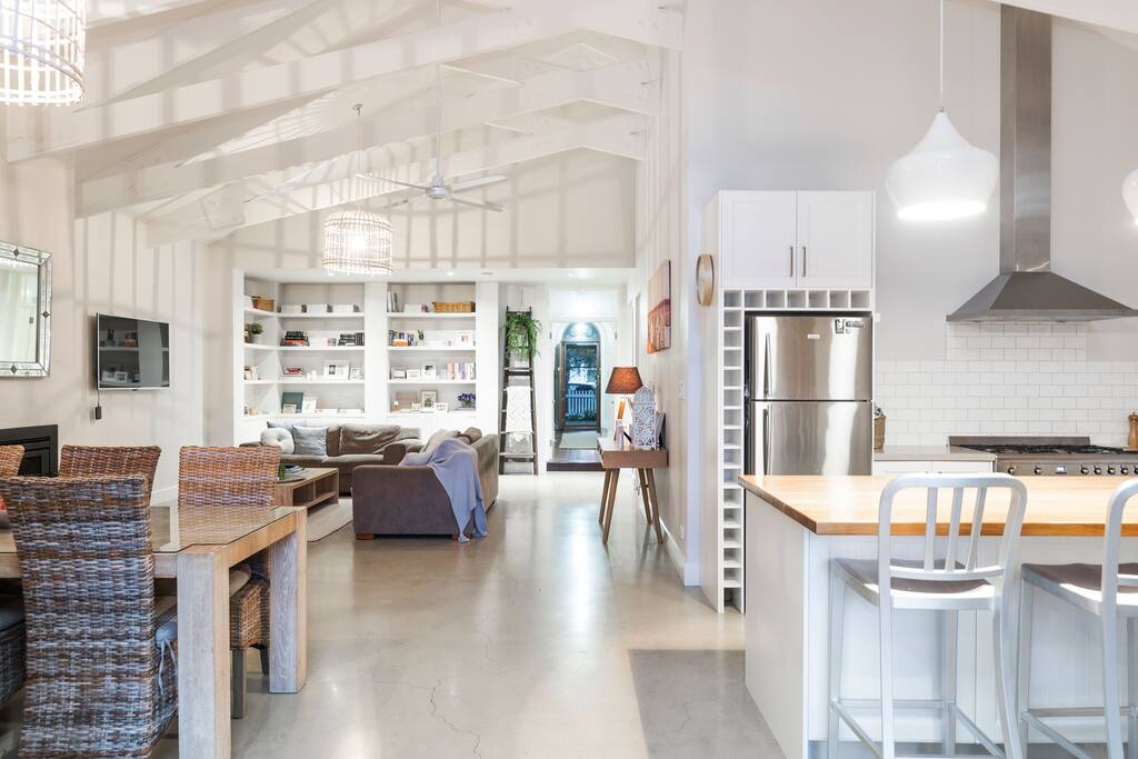 6m high ceilings and heated floors throughout