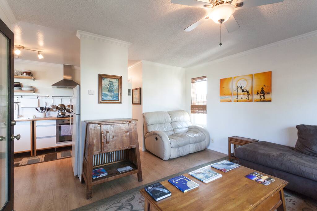 Living room and kitchen