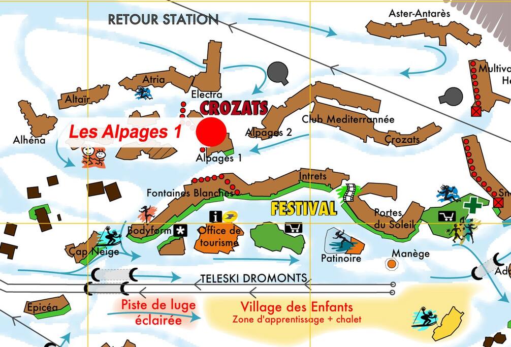 Résidence Alpage 1 située dans le quartier des Crozats