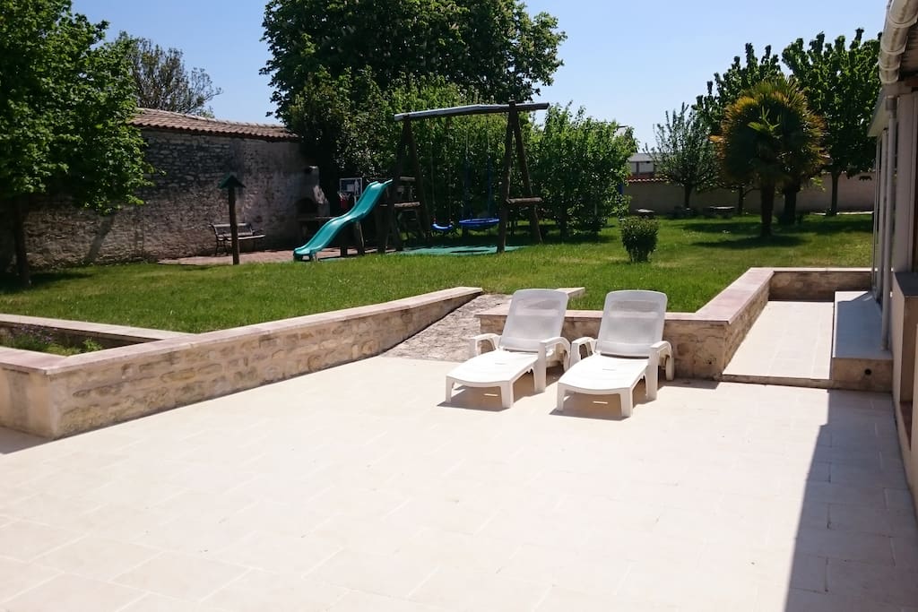 Terrasse donnant sur jardin