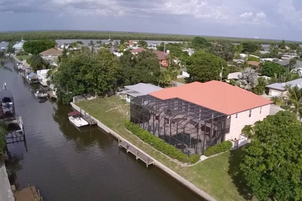 Aerial View down the Canal