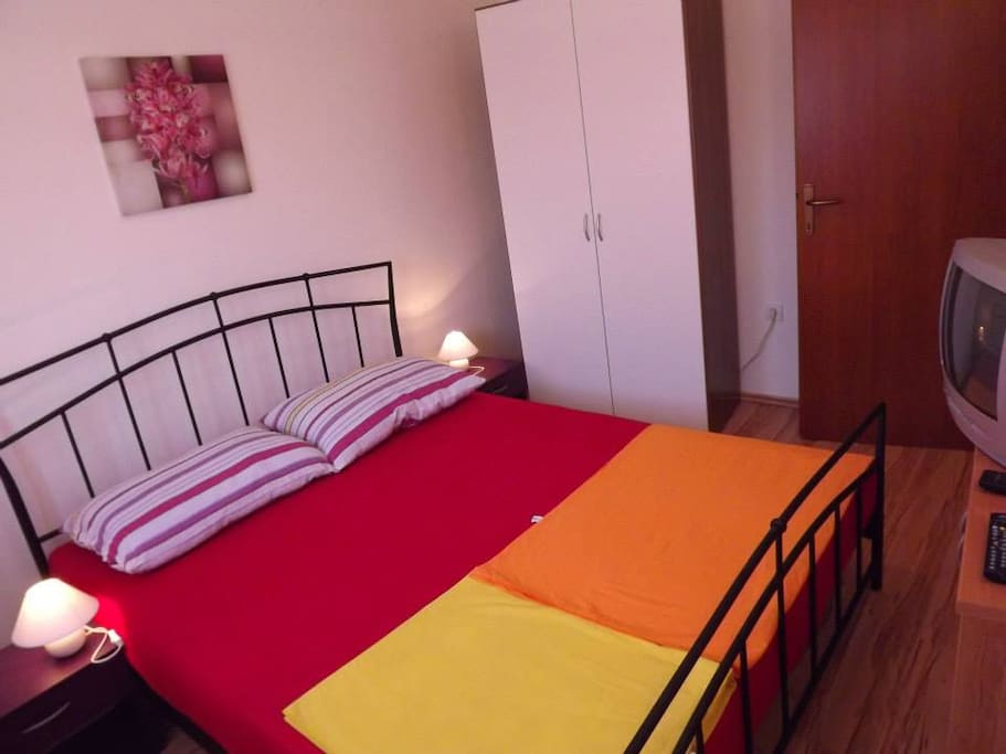 The bedroom.