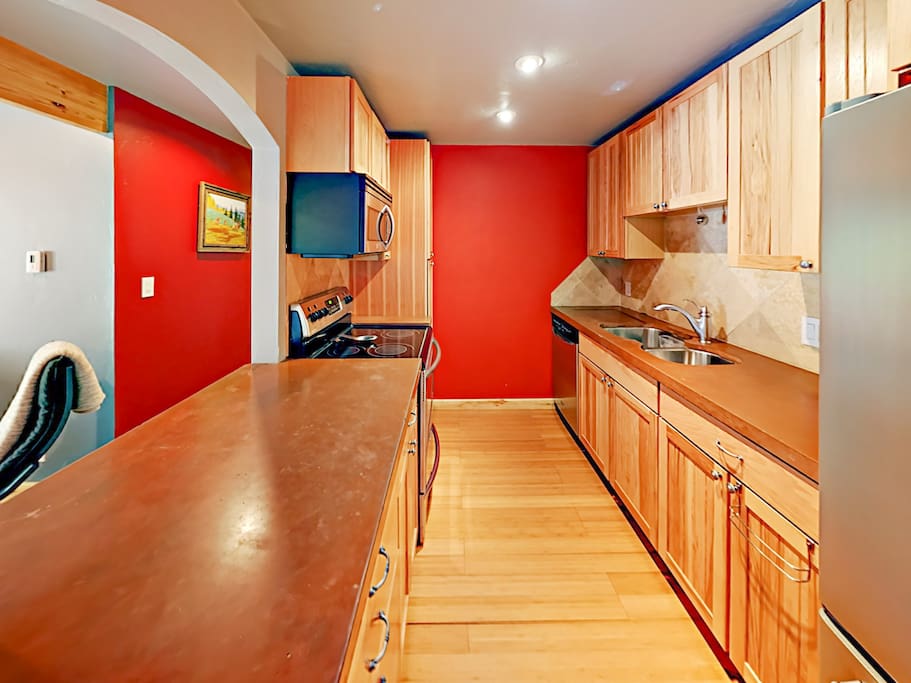 Ample counter space makes it easy to prep meals.