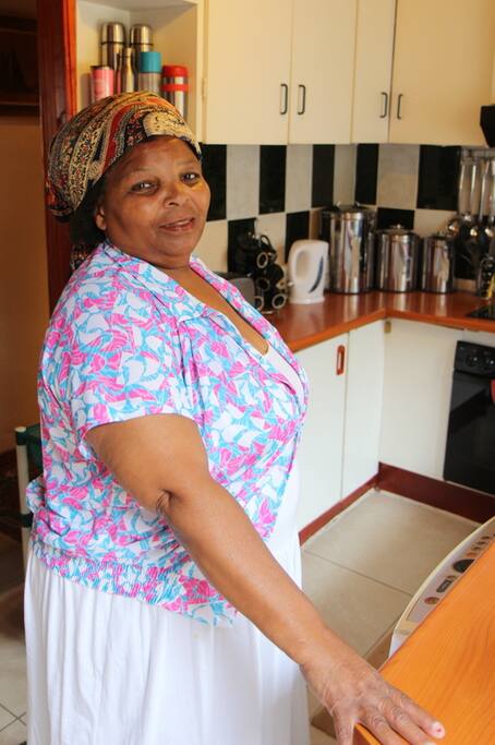 Miriam in her kitchen