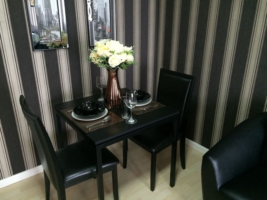 Apartment have dining area, you will enjoy every meal here.