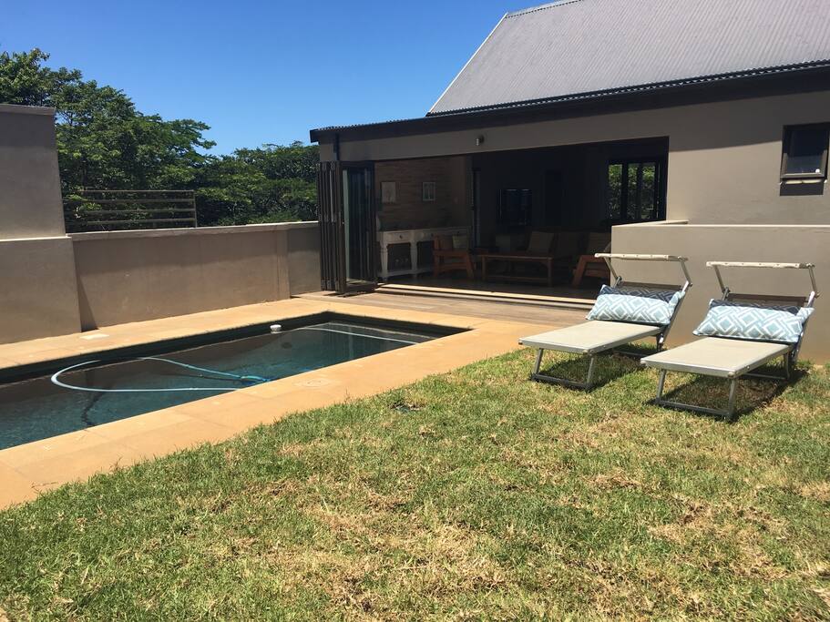 Sheltered swimming pool